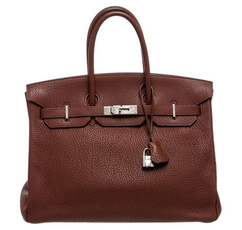 hermes swift birkin 35 brown leather bag|Hermes Birkin 35cm price.